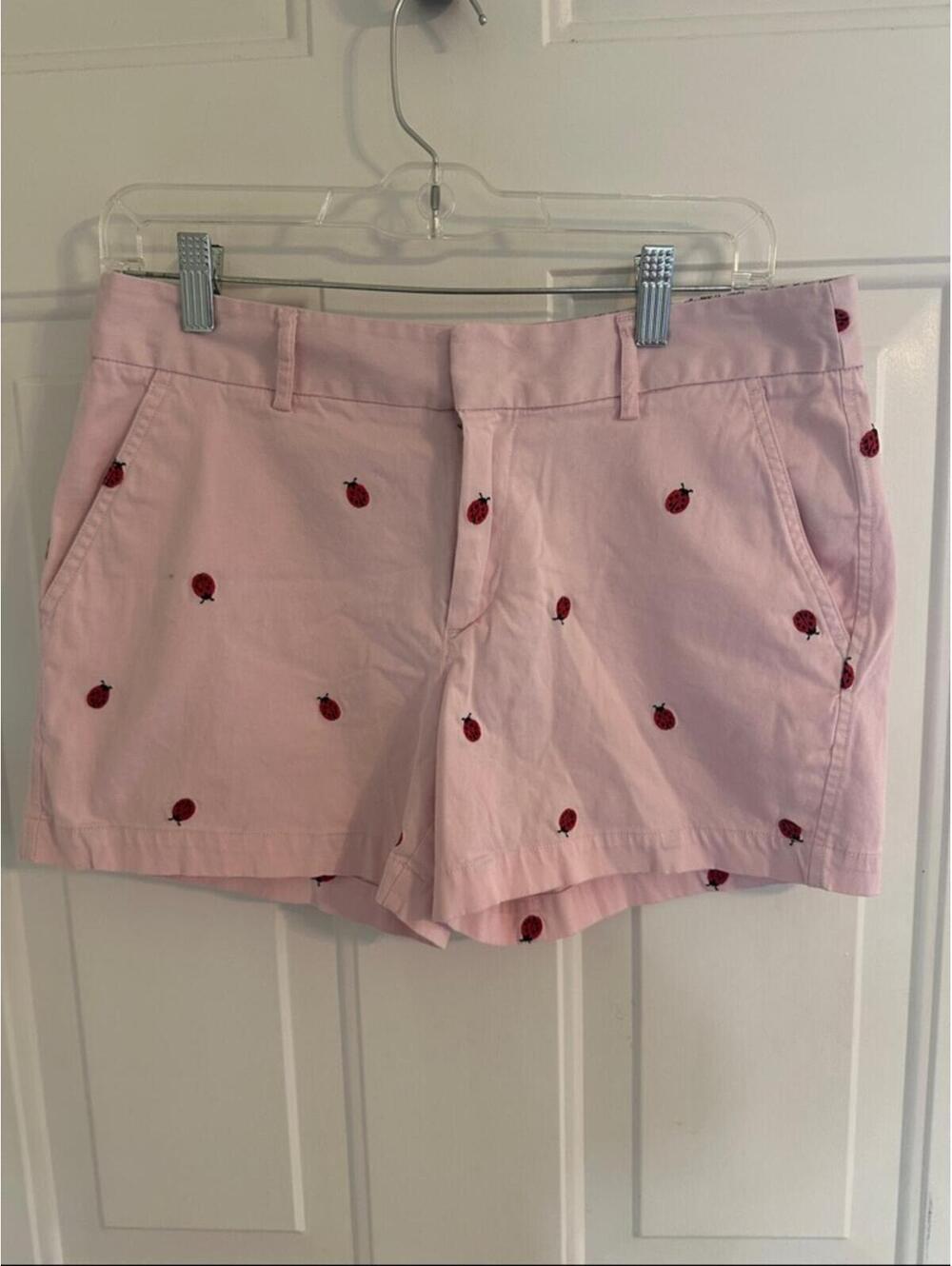 Jones & Co Jones New York Pink Ladybug Embroidered Shorts